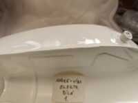 Simson S51 Elektronik biały zbiornik na pokrywę schowka - USZKODZONY