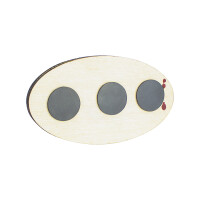 Drewniany magnes logo Jawa/ČZ - 10x5,5cm