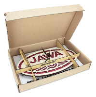 Zegar drewniany - logo Jawa 16,5x29,5cm