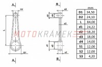 Korbowód kompletny Babetta 207, 210, 225 - CKR
