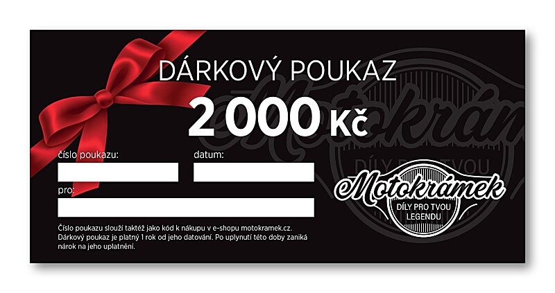 Bon podarunkowy - 2000 CZK