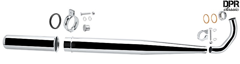 Komplet wydechowy Simson S51, S60, S70 Elektronik - standard D28 DPR