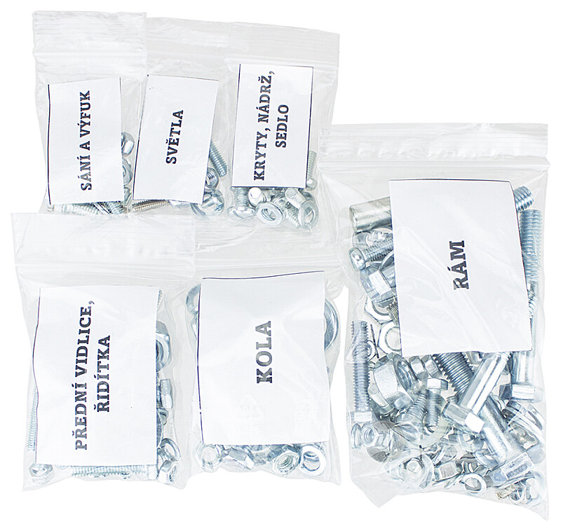 Komplet śrub do całego motocykla (bez silnika) Babetta 207.500 - ocynk