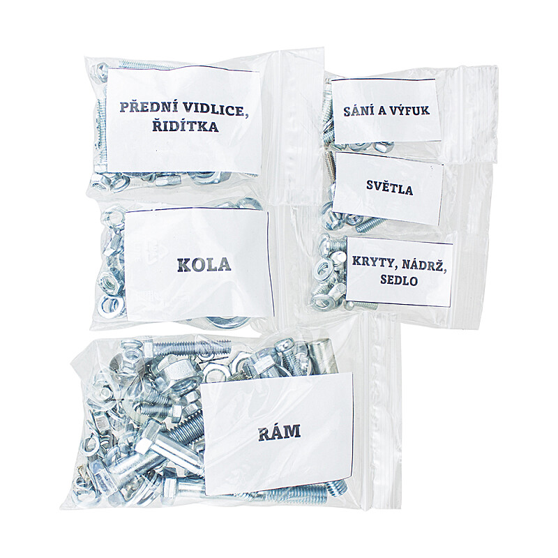 Komplet śrub do całego motocykla (bez silnika) Babetta 207.500 - ocynk