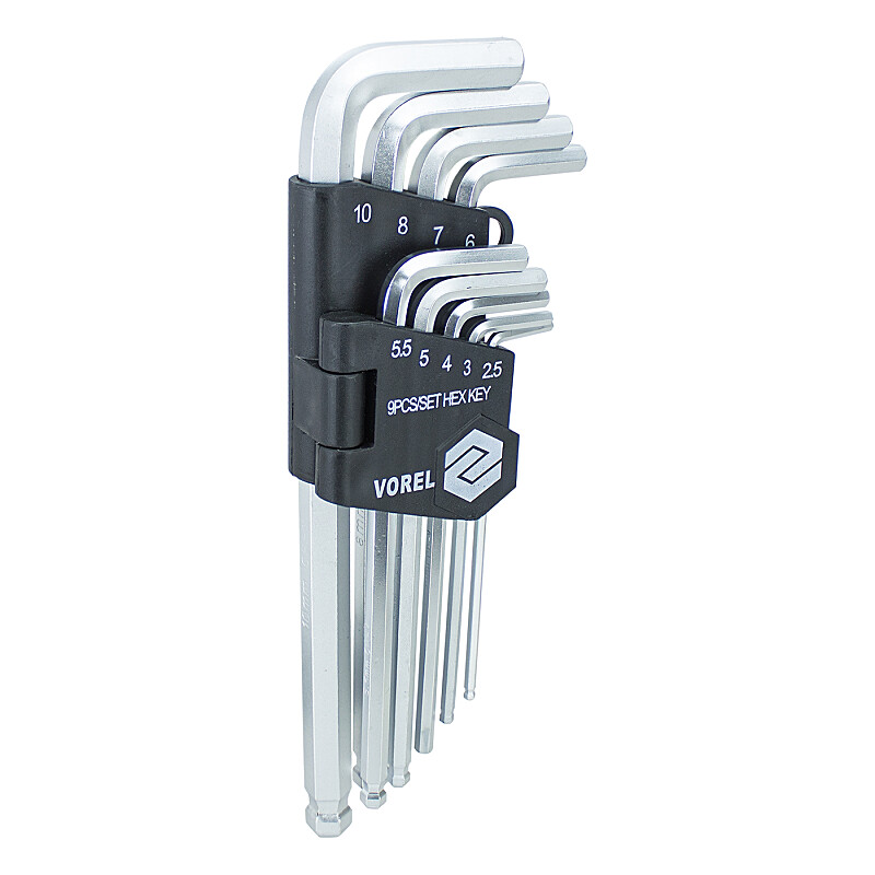 Zestaw kluczy imbusowych 9 szt.