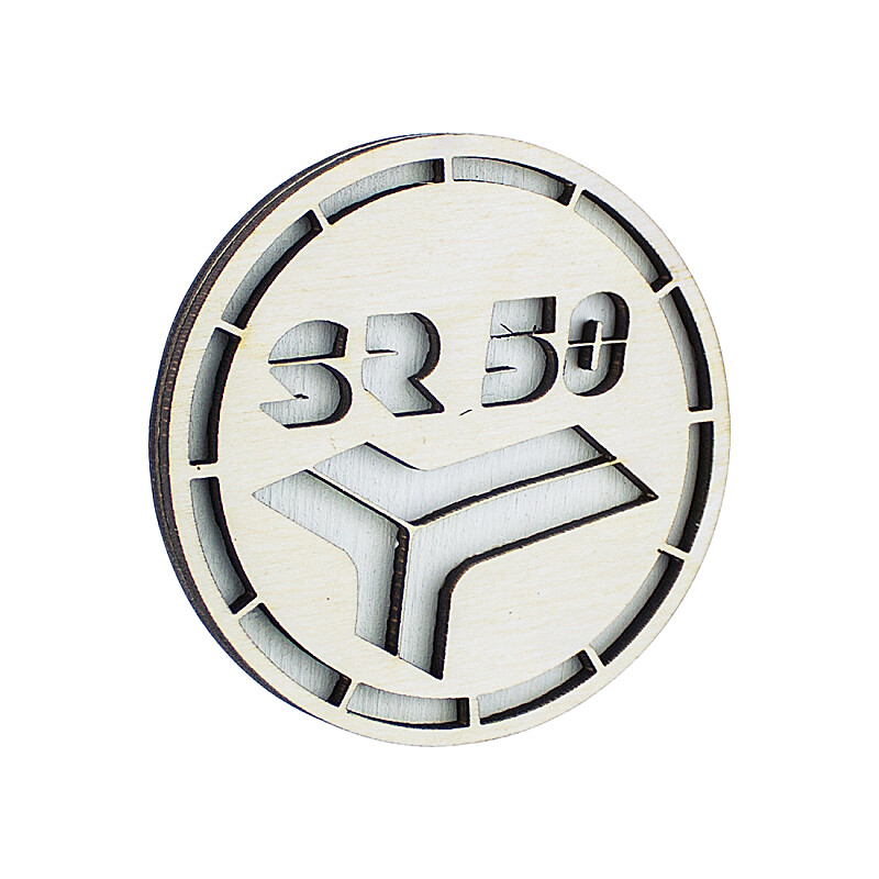 Drewniany magnes Simson SR50 - 6cm - biały