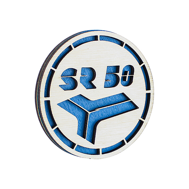 Drewniany magnes Simson SR50 - 6cm - niebieski