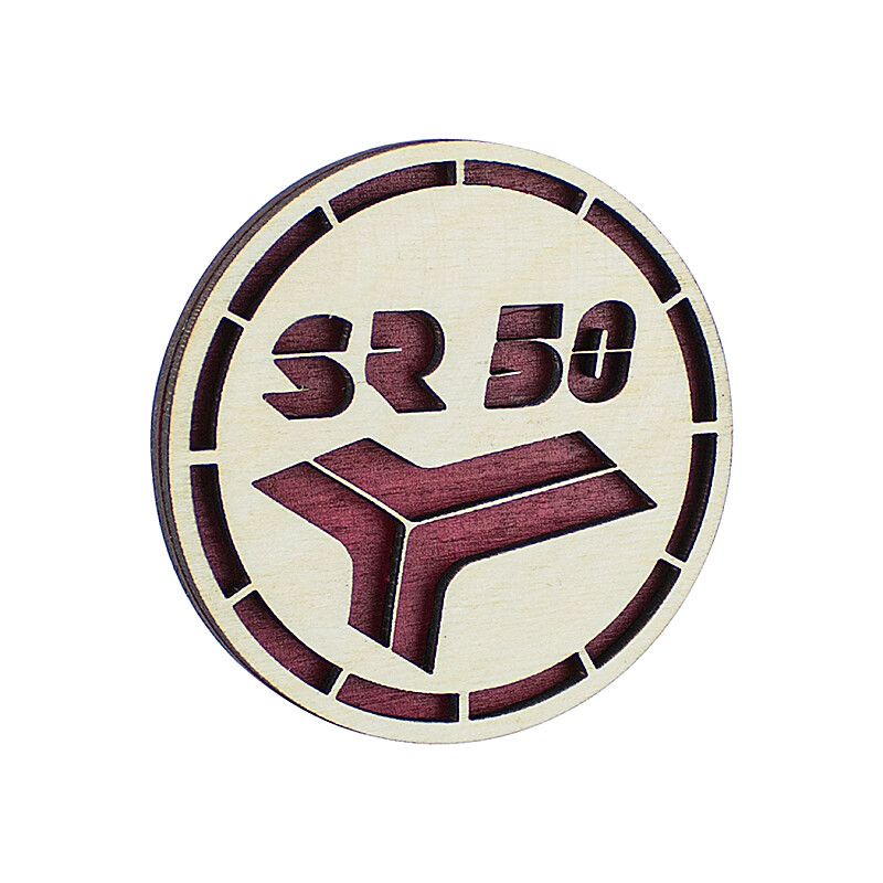 Drewniany magnes Simson SR50 - 6cm - czerwony