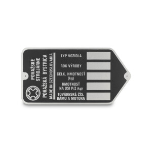 Etykieta na ramę Mustanga, J90, Babetta 207