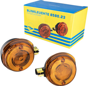 Komplet kierunkowskazów przednich Simson S51 - pomarańczowy - MZA