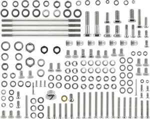 Komplet śrub do całego motocykla Jawetta - stal nierdzewna polerowana