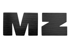 Logo MZ - litery na zbiorniku - czarne