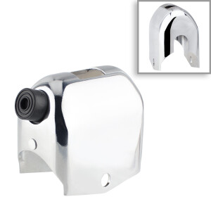 Osłona włącznika świateł otwierana z boku, przycisk klaksonu - chrom - GOŁA