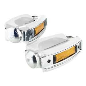 Pedały (pedały) RETRO - wysokiej jakości - kolor biały