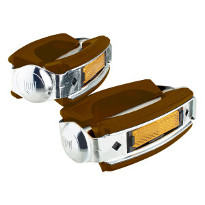 Pedały (pedały) RETRO - wysokiej jakości - kolor brązowy