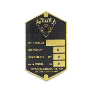 Zawieszka do ramy mała Manet 90 dwutłokowa - mosiądz trawiony