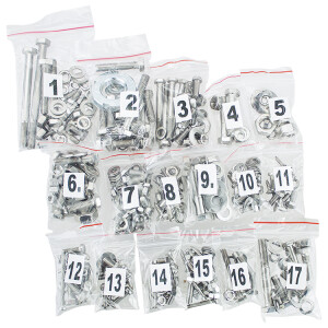 Komplet śrubek do kompletu motocykla Simson SR50 (skuter) - stal nierdzewna