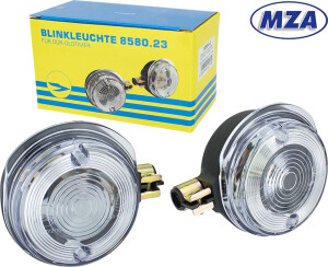 Komplet kierunkowskazów przednich Simson S51 - przeźroczysty - MZA