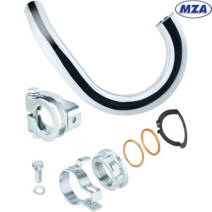 Kolanko wydechowe Simson S51, S70 Enduro D32 z osprzętem - MZA