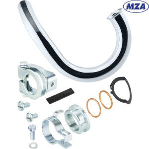 Kolanko wydechowe Simson S51, S70 Enduro D28 z osprzętem - MZA